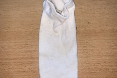 Einzelne Socke  weiß  (Funddatum: 01.02.2020)