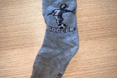 Einzelne Socke grau "Soccer"  (Funddatum: 01.02.2020)